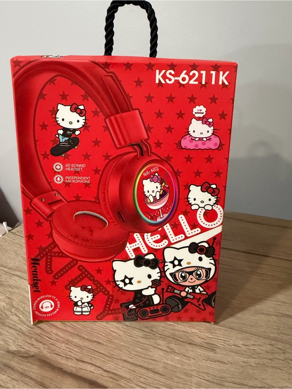 Hello Kitty Red KS-6211K  Wireless Headphones